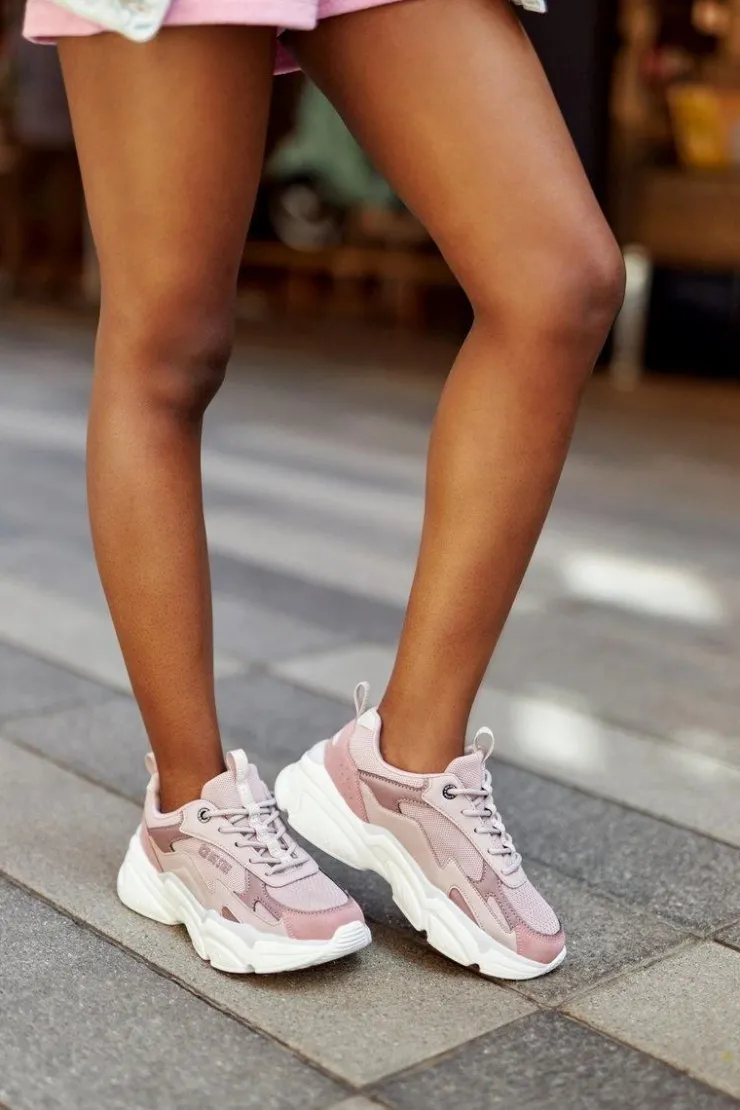 Hot Big Star Shoes Damskie Sportowe Buty Memory Foam Big Star HH274258 Fioletowe