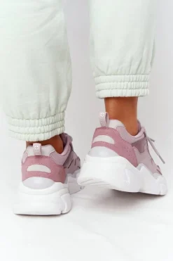 Hot Big Star Shoes Damskie Sportowe Buty Memory Foam Big Star HH274258 Fioletowe