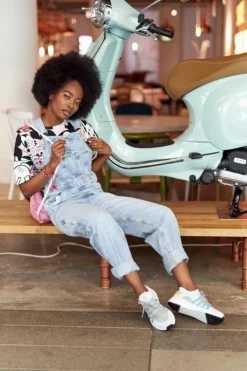 Discount Big Star Shoes Damskie Sportowe Buty Memory Foam Big Star HH274531 Biało-Szare