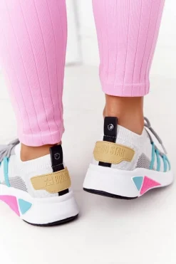 Discount Big Star Shoes Damskie Sportowe Buty Memory Foam Big Star HH274531 Biało-Szare