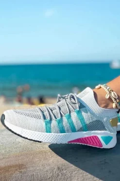 Discount Big Star Shoes Damskie Sportowe Buty Memory Foam Big Star HH274531 Biało-Szare