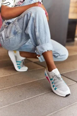 Discount Big Star Shoes Damskie Sportowe Buty Memory Foam Big Star HH274531 Biało-Szare