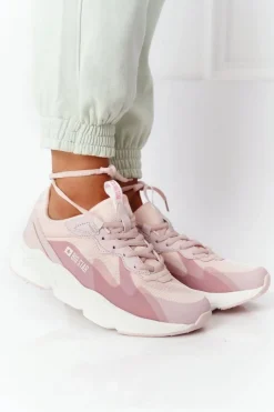 Damskie Big Star Shoes Damskie Sportowe Buty Memory Foam Big Star HH274811 Różowe