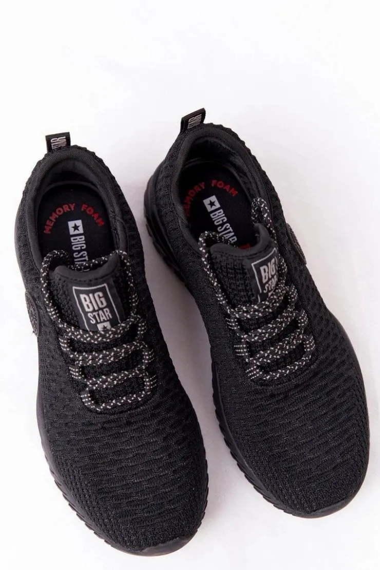 Damskie Big Star Shoes Damskie Sportowe Buty Memory Foam Big Star HH274298 Czarne