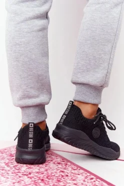 Damskie Big Star Shoes Damskie Sportowe Buty Memory Foam Big Star HH274298 Czarne