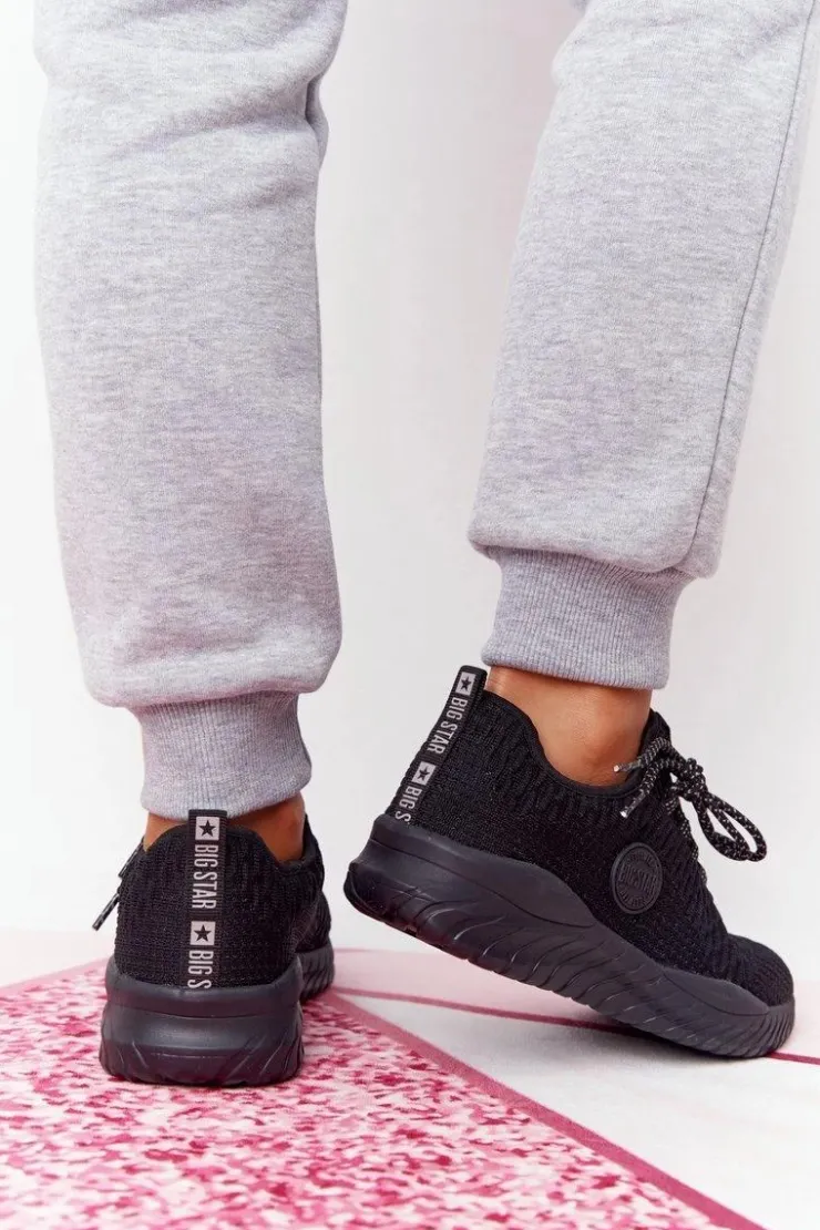 Damskie Big Star Shoes Damskie Sportowe Buty Memory Foam Big Star HH274298 Czarne