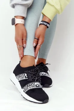 Hot Big Star Shoes Damskie Sportowe Buty Memory Foam Big Star HH274359 Czarne