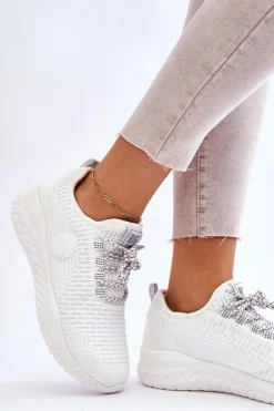 Big Star Shoes Trampki Damskie Big Star|Buty Sportowe Na Platformie*Damskie Sportowe Buty Memory Foam Big Star HH274296 Białe