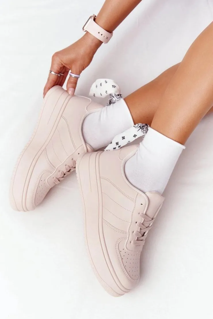 Boto Buty Sportowe Na Platformie*Damskie Sportowe Buty Na Platformie Różowe This Is Me