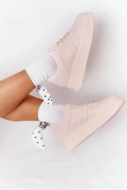 Boto Buty Sportowe Na Platformie*Damskie Sportowe Buty Na Platformie Różowe This Is Me
