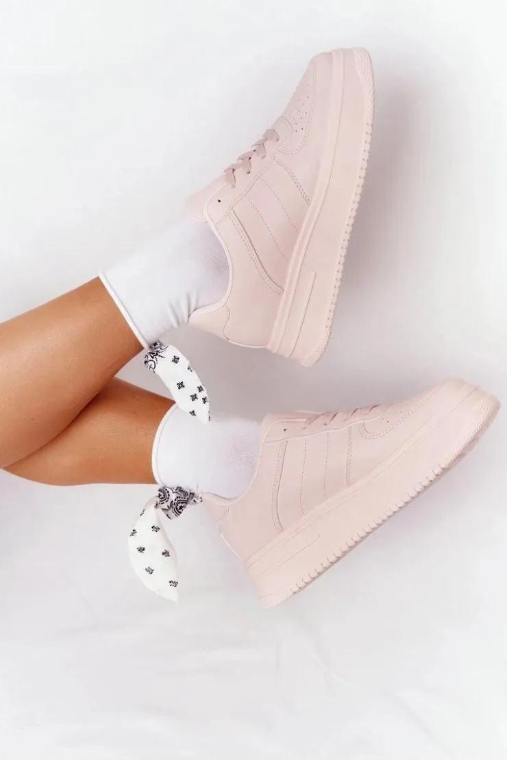 Boto Buty Sportowe Na Platformie*Damskie Sportowe Buty Na Platformie Różowe This Is Me