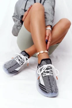 Discount Boto Damskie Sportowe Buty Na Gumowej Podeszwie Czarne Freestyler