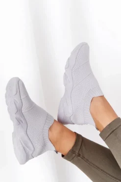 Damskie Boto Damskie Sportowe Buty Slip-on Szare Yoga Class