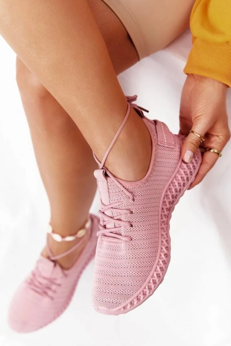 Boto Damskie Sportowe Buty Slip-on Różowe Do It