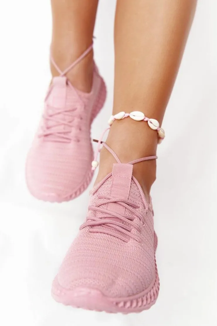 Boto Damskie Sportowe Buty Slip-on Różowe Do It