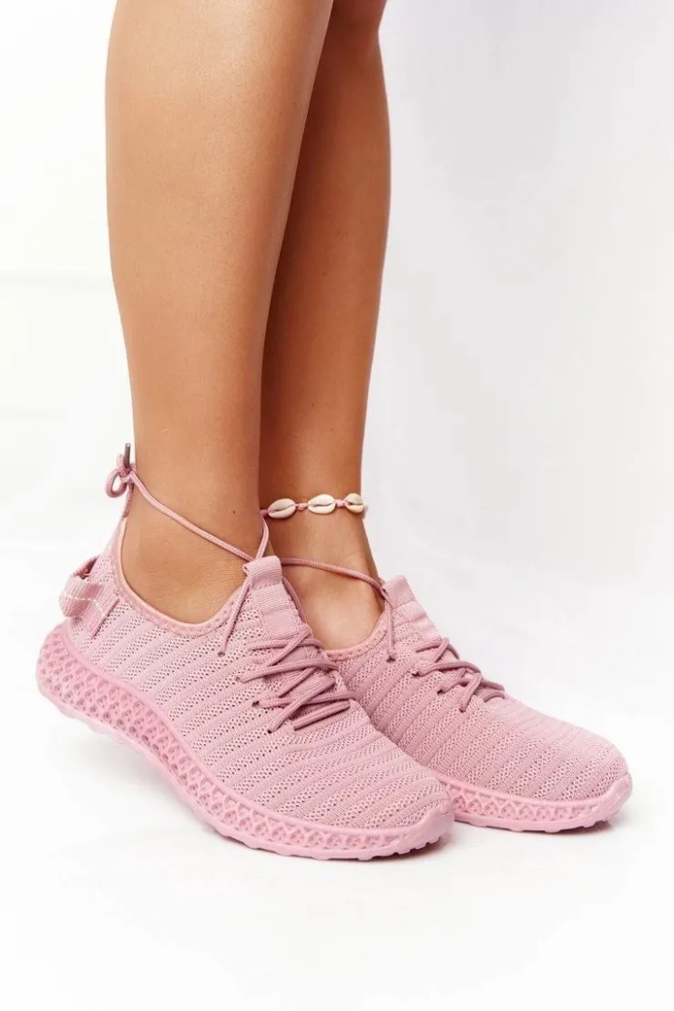 Boto Damskie Sportowe Buty Slip-on Różowe Do It