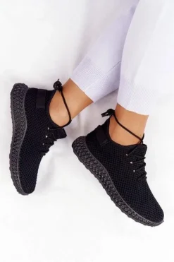 Clearance Boto Damskie Sportowe Buty Slip-on Czarne Run Away