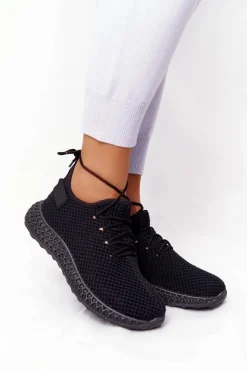 Clearance Boto Damskie Sportowe Buty Slip-on Czarne Run Away