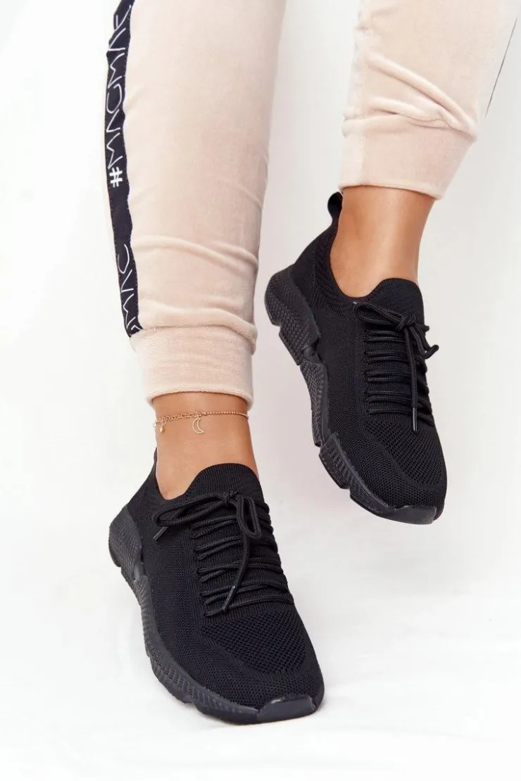 Damskie Big Star Shoes Damskie Sportowe Buty Slip-on Big Star DD274579 Czarne