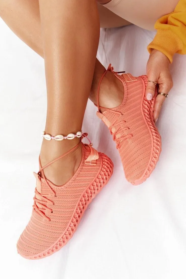 Hot Boto Damskie Sportowe Buty Slip-on Koralowe Do It