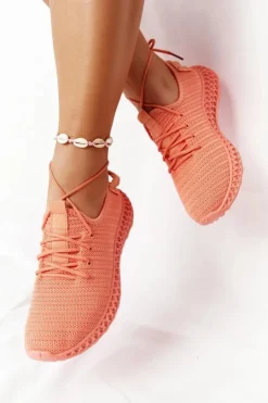 Hot Boto Damskie Sportowe Buty Slip-on Koralowe Do It