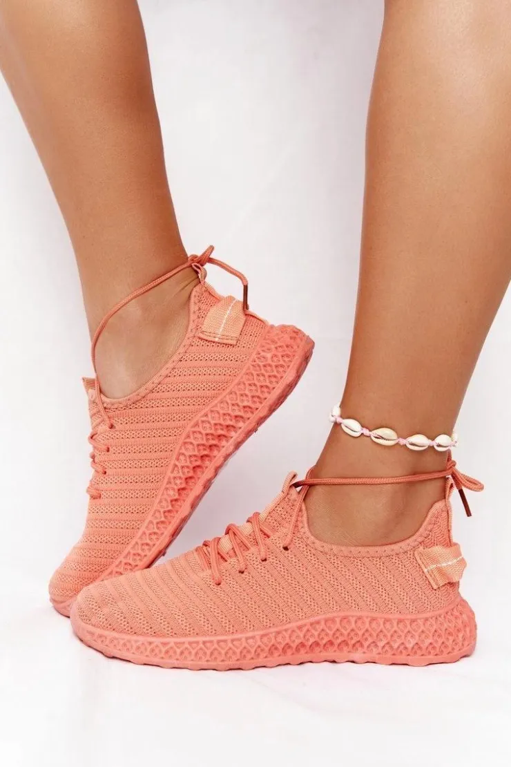 Hot Boto Damskie Sportowe Buty Slip-on Koralowe Do It