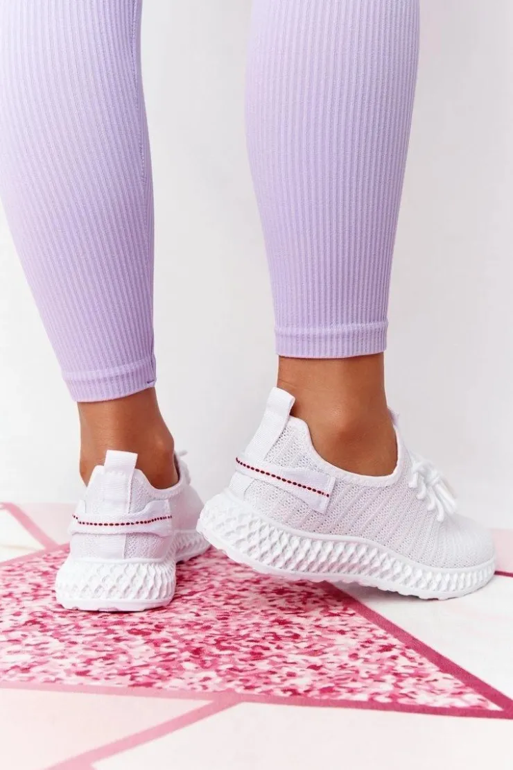 Hot Boto Damskie Sportowe Buty Slip-on Białe Do It