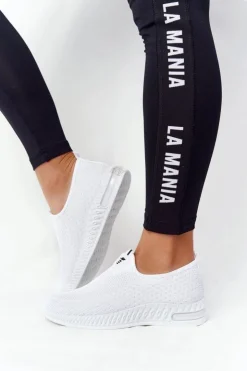 Damskie Boto Damskie Sportowe Buty Slip-on Białe Be Stretchy