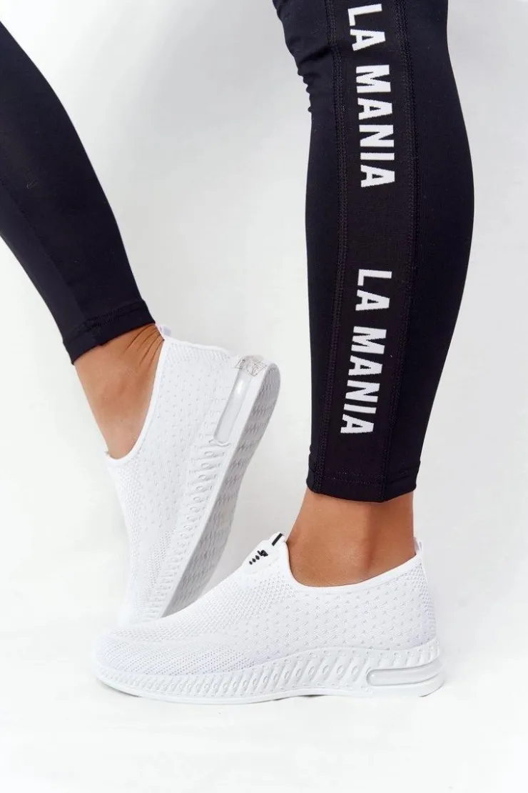 Damskie Boto Damskie Sportowe Buty Slip-on Białe Be Stretchy