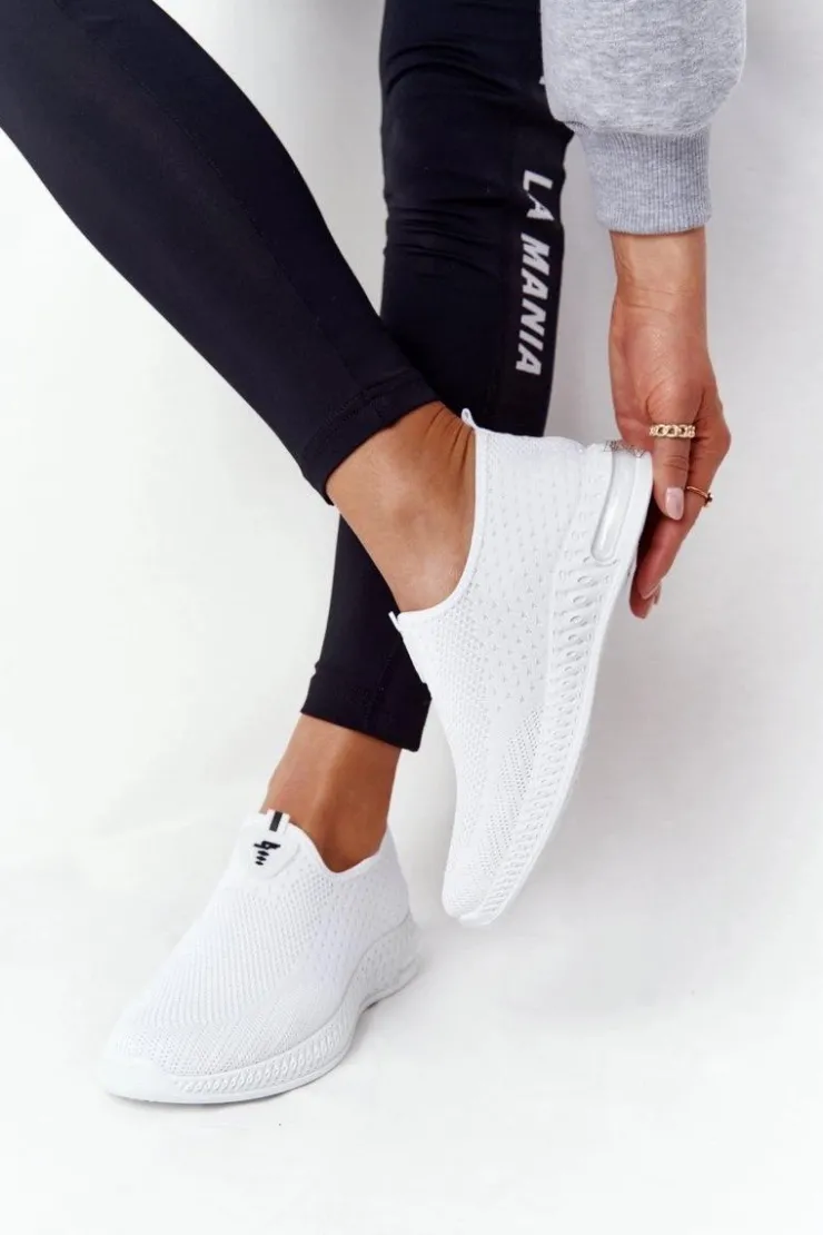 Damskie Boto Damskie Sportowe Buty Slip-on Białe Be Stretchy