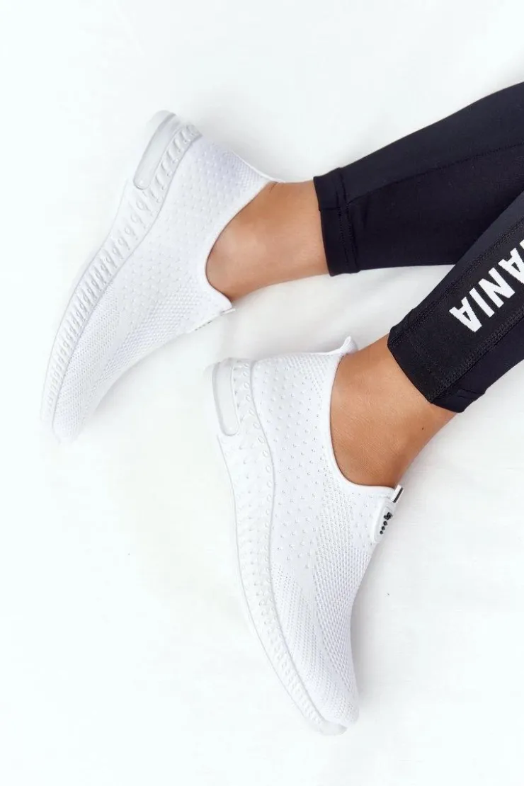 Damskie Boto Damskie Sportowe Buty Slip-on Białe Be Stretchy