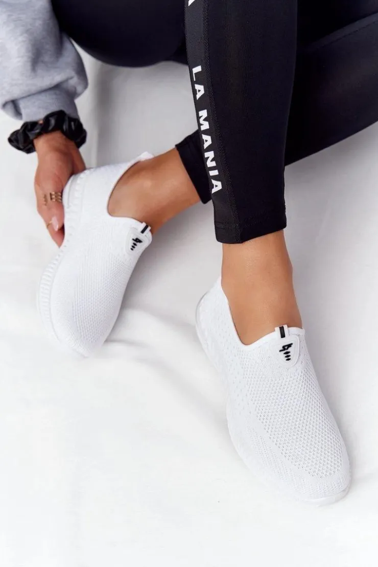 Damskie Boto Damskie Sportowe Buty Slip-on Białe Be Stretchy