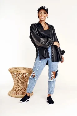 Big Star Shoes Trampki Damskie Slip-On|Trampki Damskie Big Star*Damskie Sportowe Buty Slip-on Memory Foam System Big Star FF274890 Czarne