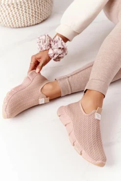 Boto Trampki Damskie Slip-On*Damskie Sportowe Buty Slip-on Beżowe Marathon