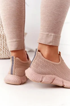 Boto Trampki Damskie Slip-On*Damskie Sportowe Buty Slip-on Beżowe Marathon