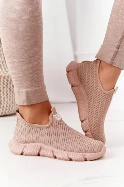 Boto Trampki Damskie Slip-On*Damskie Sportowe Buty Slip-on Beżowe Marathon