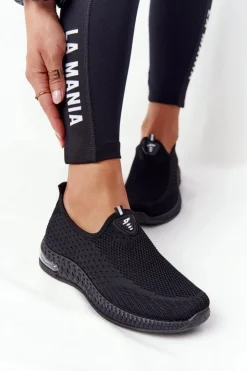 Boto Trampki Damskie Slip-On*Damskie Sportowe Buty Slip-on Czarne Be Stretchy