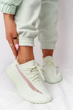 Boto Buty Sportowe Na Platformie*Damskie Sportowe Buty Sneakersy Jasnozielone Amazing