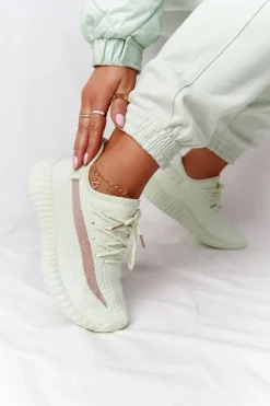 Boto Buty Sportowe Na Platformie*Damskie Sportowe Buty Sneakersy Jasnozielone Amazing