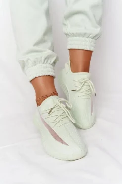 Boto Buty Sportowe Na Platformie*Damskie Sportowe Buty Sneakersy Jasnozielone Amazing