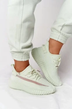 Boto Buty Sportowe Na Platformie*Damskie Sportowe Buty Sneakersy Jasnozielone Amazing