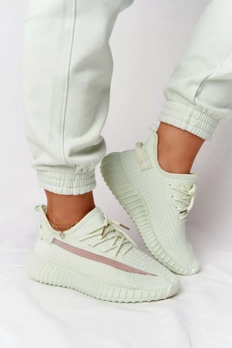Boto Buty Sportowe Na Platformie*Damskie Sportowe Buty Sneakersy Jasnozielone Amazing