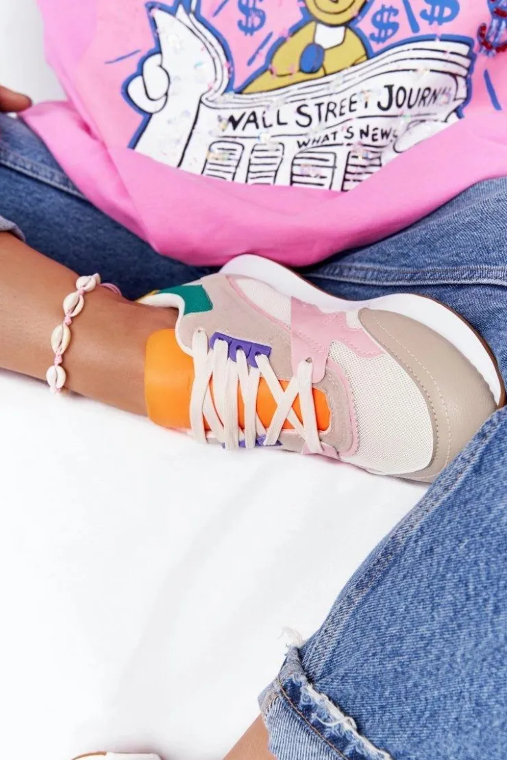 Online Boto Damskie Sportowe Buty Sneakersy Beżowe After Hours