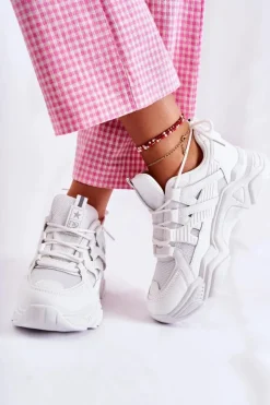 Evento Sneakersy Damskie*Damskie Sportowe Buty Sneakersy Białe Daren