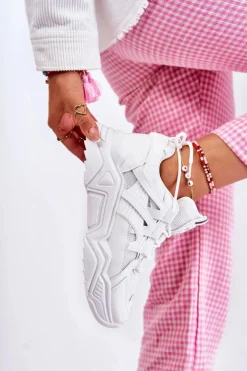 Evento Sneakersy Damskie*Damskie Sportowe Buty Sneakersy Białe Daren
