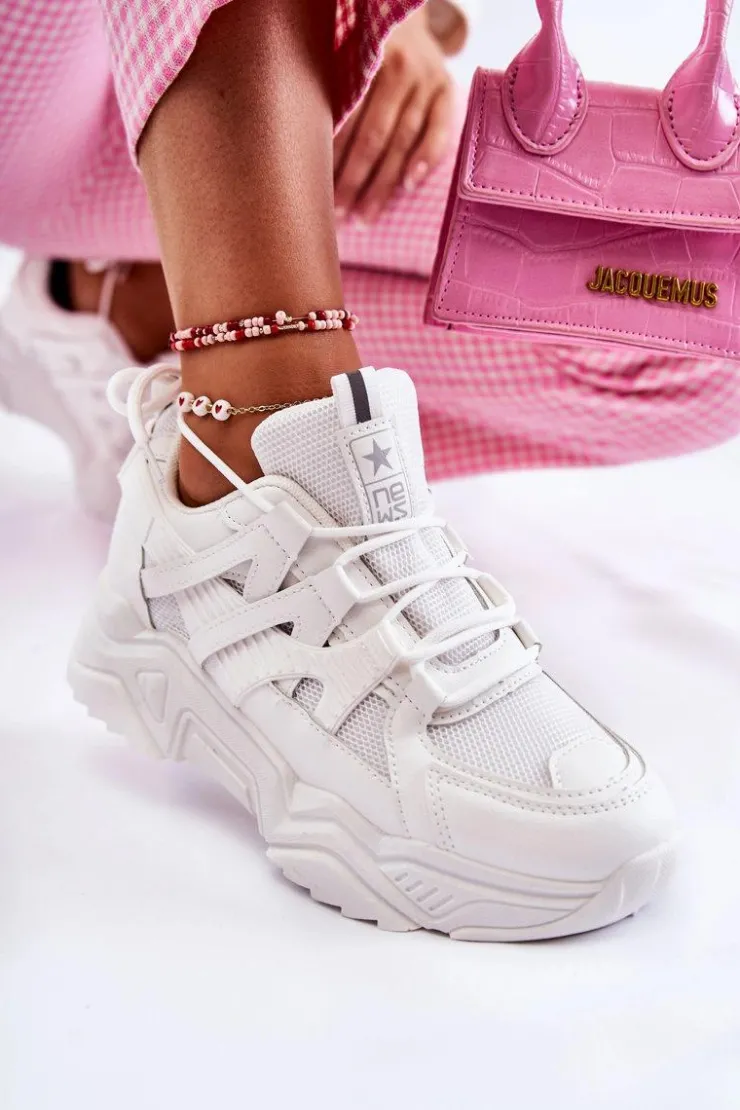Evento Sneakersy Damskie*Damskie Sportowe Buty Sneakersy Białe Daren