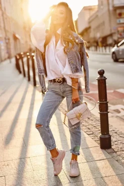 Big Star Shoes Trampki Damskie Big Star|Big Star*Damskie Sportowe Buty Sneakersy Big Star GG274655 Różowe