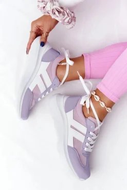 Boto Buty Sportowe Na Platformie*Damskie Sportowe Buty Sneakersy Fioletowe Holiday