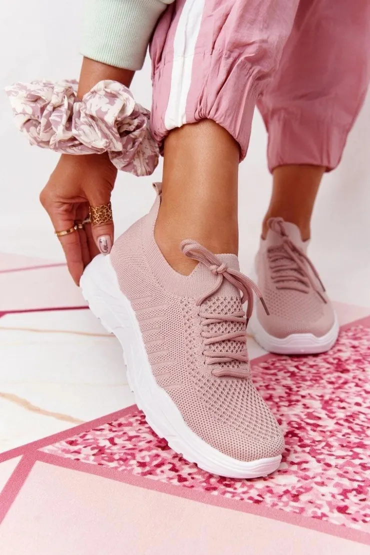 Boto Buty Sportowe Na Platformie*Damskie Sportowe Buty Sneakersy Różowe Ruler