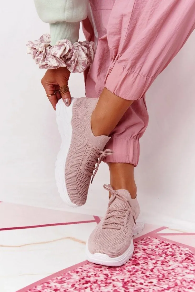 Boto Buty Sportowe Na Platformie*Damskie Sportowe Buty Sneakersy Różowe Ruler